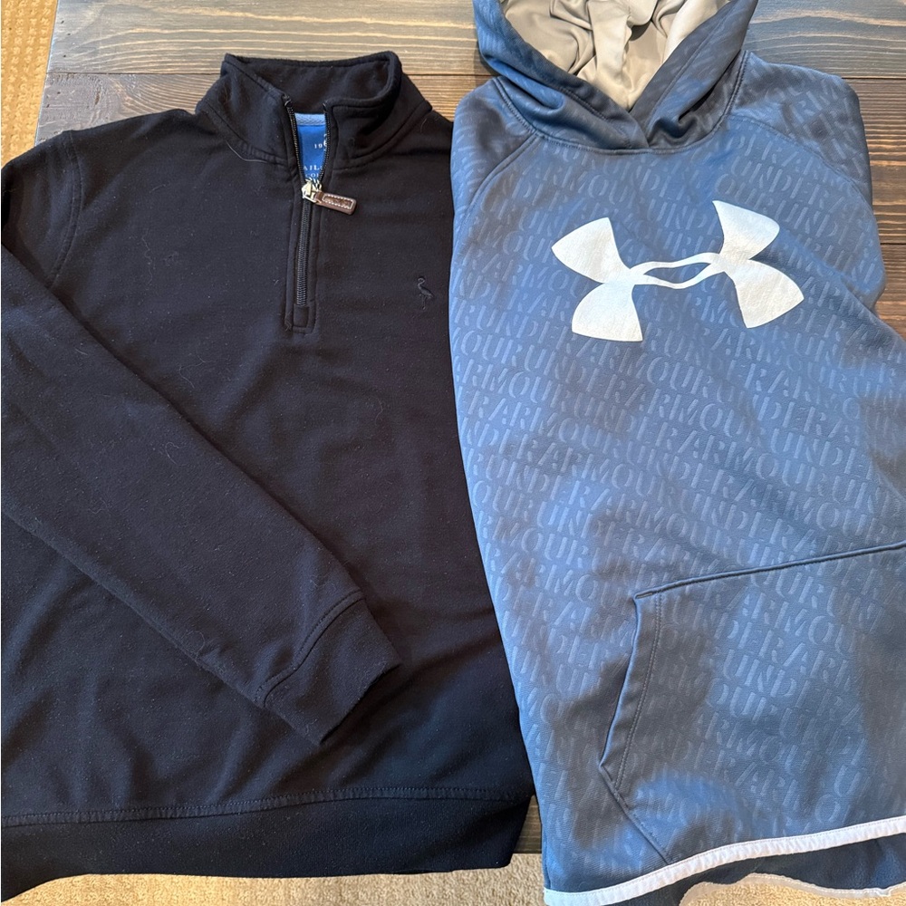 Boys tailorbyrd quarter zip and under armour hoodie